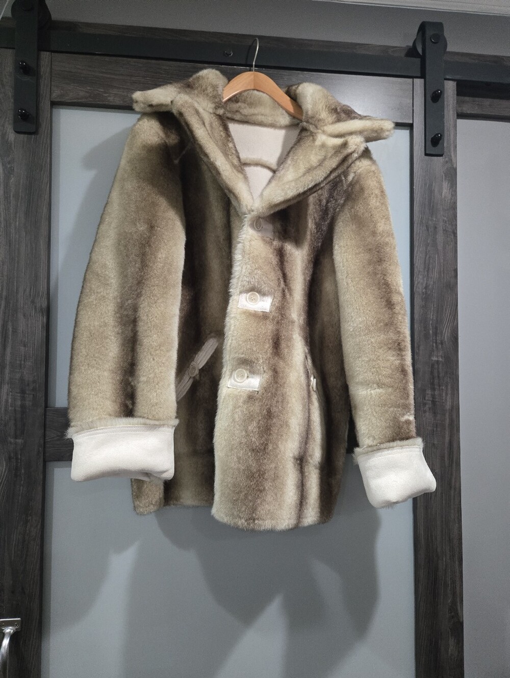 Vintage Y2K Dennis by Dennis Basso Reversible Penny Lane Coat Reversible Sz M - Picture 8 of 9